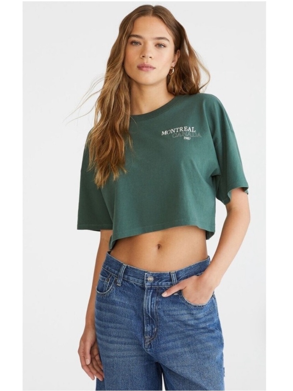 Aeropostale - Montreal Cropped Boyfriend Graphic Tee